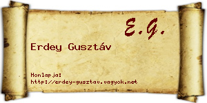 Erdey Gusztáv névjegykártya