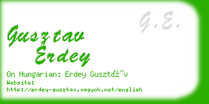 gusztav erdey business card